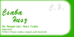 csaba husz business card